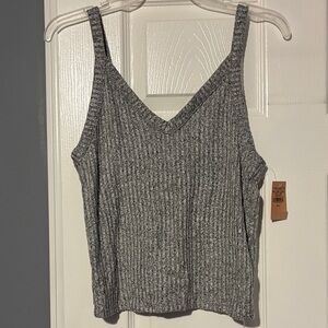 American Eagle Outfitters Gray Ribbed Camisole